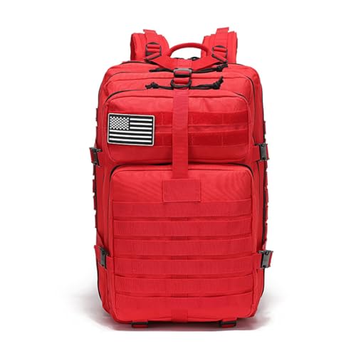Tactical Backpack for Men, 45L Military Gym Backpacks, Large 3-Day Assault Pack Bug Out Bag MOLLE Daypack for Rucking Fishing Camping (Jungle Digital) - color: Jungle Digital