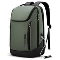 BANGE Business Smart Backpack Waterproof fit 15.6 Inch Laptop Backpack with USB Charging Port,Travel Durable Backpack - color: Green