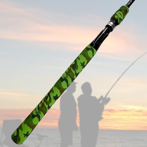 Camo Pattern Heat Shrink for Tennis Rackets & Tool Handles - No Residue, Durable Fit (30mm Diameter, 1.65 ft Length, Gray Camo Color) - color: Green Camo, size: 30mm dia. x 1.65 ft long
