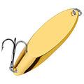 PROBEROS Fishing Spoons Lures Bass Baits Jigging Bait Tackle with Treble Hooks Hard Metal Spoon Fishing Lure Weight Pick 10 Pcs/Pack Silver Gold - color: 10PCS Gold, size: 7G-0.25OZ