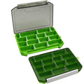 2-Pack Fishing Tackle Boxes,Small Tackle Trays with Adjustable Dividers for Hooks, Weights, Swivels, Hard Lures (Green) - color: 2 Pack Green(Size: 8" L x 5.5" W x 1" H)