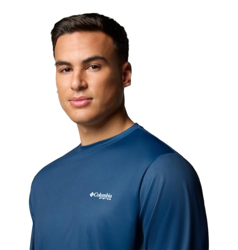 Columbia Men's Terminal Tackle PFG Fish Shine Long Sleeve - color: Coll Navy/Pfg Tarpon Shine, size: X-Small