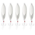 PATIKIL Fishing Spoons Fishing Lures Casting Spoon Treble Hooks Jigs Hard Metal Spinner Baits for Freshwater Saltwater - style: 3/5oz