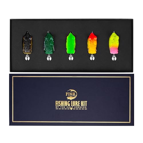5PCS Frog Lures for TopWater Bass Fishing Lures,Freshwater and Saltwater Fishing Gear Kit for 2026 Surprise Gift - color: 5F