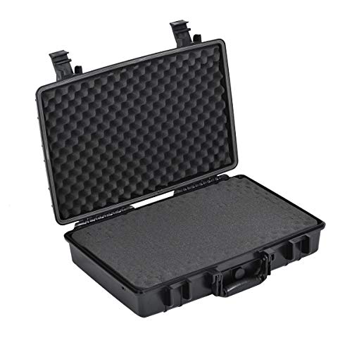MEIJIA Portable Waterproof Protective Case,Hard Camera Case,Customized Fit Foam Inserted, Elegant Black,Fit for Camera, Equipments, Lens,Drones(Black) - color: Black, size: 19.78"X15.77"X7.41"