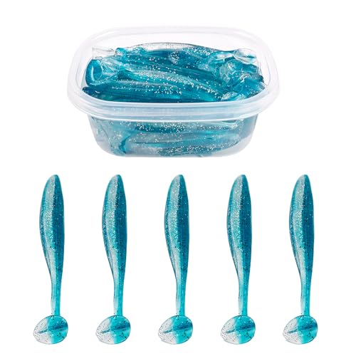 Paddle Tail Swimbaits FS/RE-10 | for Bass Fishing,14 Colors ,Fishing Lures with Flash Blade,Freshwater Saltwater ,Bass Bait,for Trout Catfish Pike - color: Color B, size: 9cm,50pcs