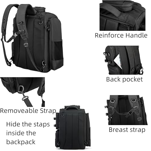 WANOON Fishing Backpack,Tackle Bag,with Tackle Boxes. Large Fishing Bag, Strong Materials | 42L Large Capacity Fishing Bag, Multiple Pockets for Organized Outdoor Fishing Storage - color: Black, size: 42L-With Tackle Boxes