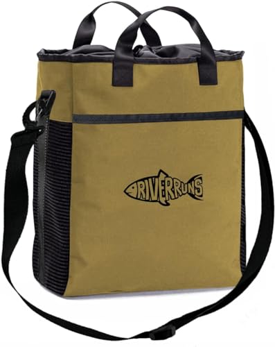 Riverruns Fishing Hunting Wader Bag with Vented Mesh, Waders Boots Bag, Fly Fish Storage Bag for Fishing, Hiking, Camping - color: Khaki, size: Medium 30 L
