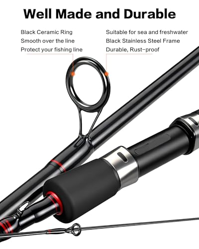 IZTOSS Fishing Rod Tip Repair Kit Fishing Rod Guides Replacement Kit Black Stainless Steel, Wear Resistant Ceramic Ring for Saltwater & Freshwater Fishing Rod 60/90Pcs - color: 90PCS