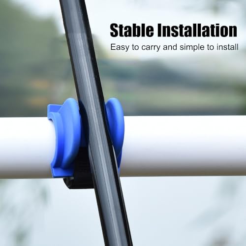 MiOYOOW 4PCS Fishing Rod Holders for Railings, Portable Fishing Pole Holders for Bridge Railings Ship Railings Seaside Guardrails - color: Flat red