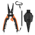 KastKing AeroVice 7.5” Fishing Pliers, 420 Stainless Steel, Uni-Body Construction, Lightweight & Corrosion-Resistant, Multi-Function Jaws, Braid Cutters, Sheath, Lanyard & Carabiner - style: 7.5'' Split Ring Nose
