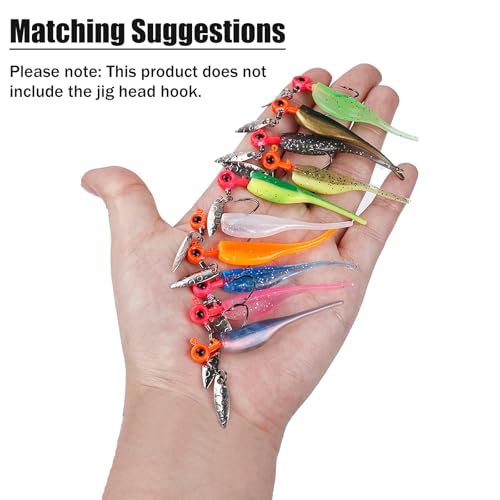 Crappie Lures Soft Plastic Baits for Crappie Panfish Fishing Lures FS/RE-02 - style: 50pcs