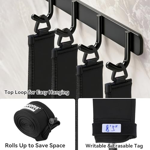 Booms Fishing Neoprene Rod Sleeve: Fishing Pole Sleeve - Protective Rod Socks with Hanging Loop & Adjustable Lanyard - RS8/9 Floating Pole Covers for Casting/Trolling, Spinning, Fly Rods - size: 60", style: Casting/Trolling