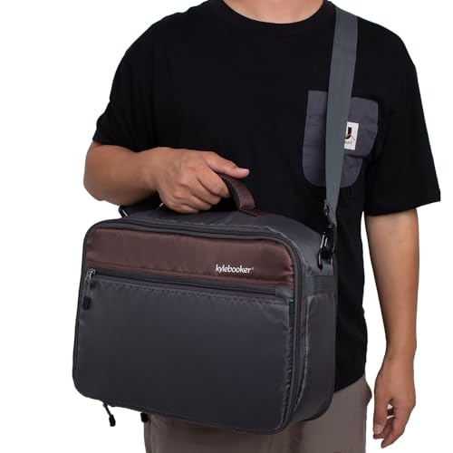 Kylebooker Fishing Reel Case – Travel Storage Bag with Adjustable Compartments for Fly Reels, Spinning Reels, Baitcasting Reel & Fishing Gear - color: Grey