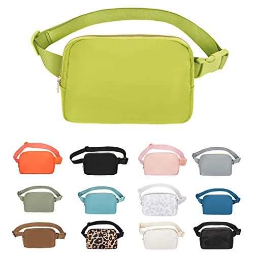 VOROLO Fanny Pack For Women And Men Crossbody Bag Belt Bag Grass Green | Adjustable Strap Graduation Gifts Lightweight Travel Running - color: Grass Green