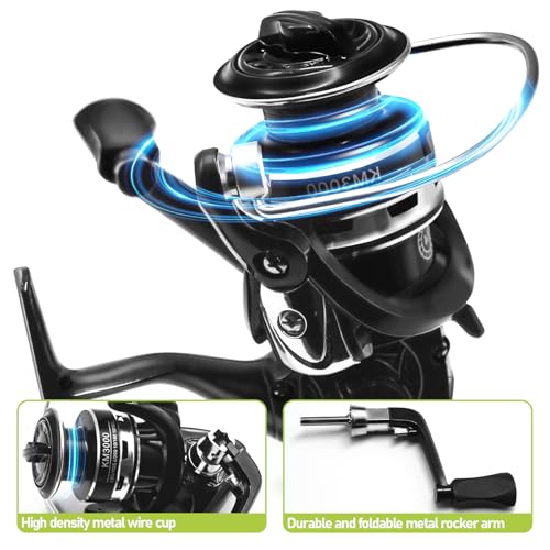 Fishing Pole and Reel Combo - 2PCS Carbon Fiber Telescopic Rods Spinning Reels Saltwater/Freshwater Kit with Lures, Line and Carrier Bag, Travel Fishing Gear for Adults - size: 6.89 FT