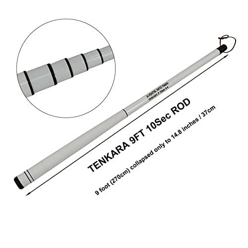 Aventik Tenkara Rod Pro IM12 Nano 6:4 Action 2 Mini Sizes All Water Conditions Quality Carbon Tube Packing, Extra Spare Sections Included, Tenkara Fly Rod - size: 9‘0’‘, style: Rod Combo