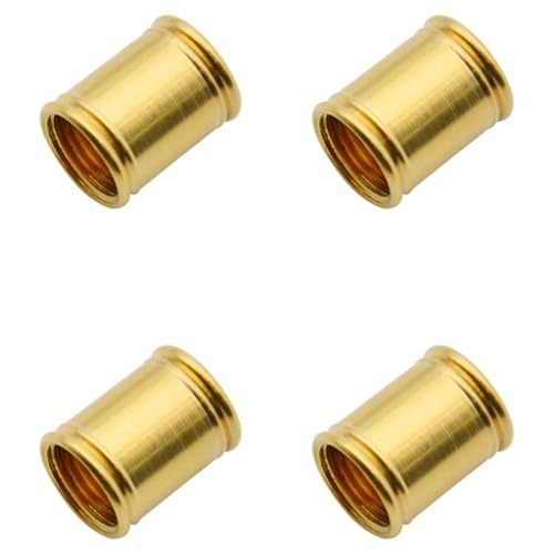 4 PCS Lamp Pipe Coupling 1/8 IP Threaded Brass Light Fixture Hardware for Lamp Repair Parts - color: Gold, size: SET-1