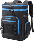 Hulongo Large Waterproof Insulated Cooler Backpack for Men & Women, Leak Proof Cooler Backpack for Camping, Beach, Fishing, Picnic, Travel, Outdoor, 30L, 48Cans - color: black