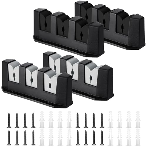 Sratte 4 Pcs Rod Holders for Fishing Boat Wall Mount Fishing Pole Holders Horizontal EVA Foam Garage Rod Rack Summer Boat Accessories for Men Gifts - color: Black & Gray, size: 7.8 Inch