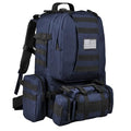 CVLIFE Tactical Backpack Military Army Rucksack 60L Large Assault Pack Detachable Molle Bag, Blue - color: Blue