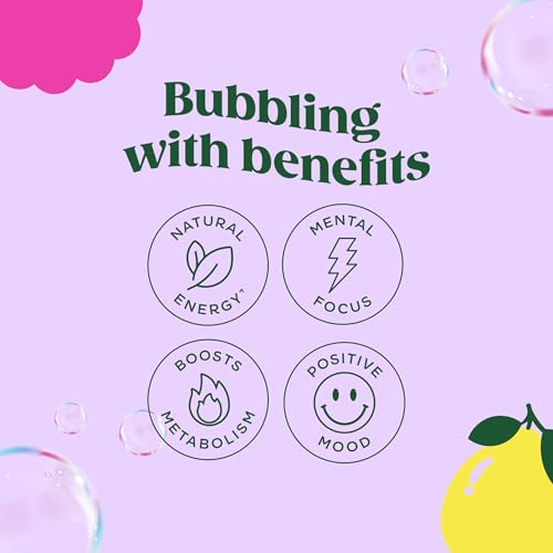 Bloom Nutrition Sparkling Energy Drink for Focus, Natural Caffeine, Zero Sugar, 180mg Caffeine, Antioxidant-Rich with Green Coffee Bean, Green Tea Extract, & Prebiotics, Raspberry Lemon 12oz 24 Pack - size: 12 Fl Oz (Pack of 24)