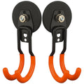 MUTUACTOR Updated Strong Magnet Hooks,20lbs Anti-Scratch Heavy Duty Magnetic Garage Hooks,2PCS Double Storage J-Hooks with Magnetic for Organizing Garden Hose Electric Cables Shovels - style: Updated 2.6in Magnet J Red Hooks 2PCS