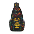 Jamaica Reggae Music Lion Outdoor Crossbody Shoulder Bag For Unisex Young Adult Hiking Bicycling - color: 1