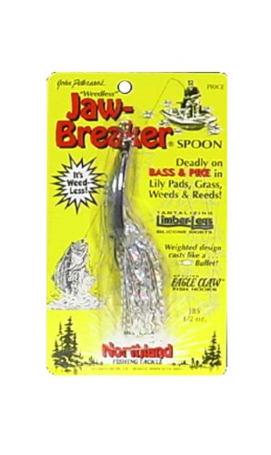 Northland Tackle Jaw-Breaker Spoon Lure, Assorted Sizes and Colors - color: Silver Shiner, size: 1/2 Oz