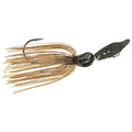 Strike King Thunder Cricket Fishing Lure, Vibrating Swim Jig, Silver Blade, 4/0 Jungle-Style Flipping Hook - color: Green Pumpkin, size: 3/4 oz