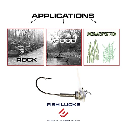 Luck E Strike Original Scrounger Jig Head - Creates Realistic Swimming Action to Soft Plastic Fishing Baits - size: 1/4 OZ, style: 2/0 Hook