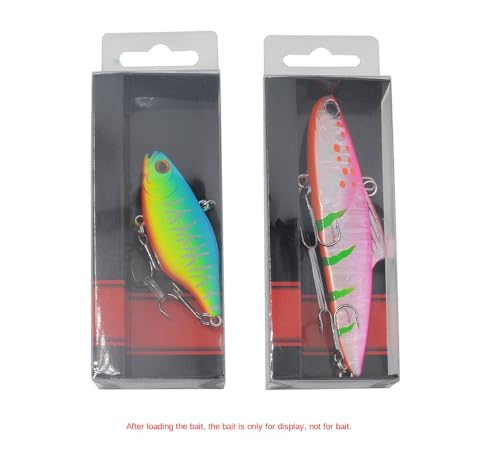 20 Pcs 125x43x21mm PVC Tackle Bait Boxes, Fishing Lure Storage Organizer for Fishing Accessories