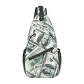 Funny American Dollar Money Sling Bag Crossbody Backpack for Men Women Heap Of One Hundred Dollar Bills Money Background Chest Bag Casual Shoulder Backpack Travel Hiking Daypack Outdoors - color: American Dollars