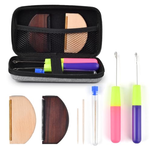 Cashmere Combs, Sweater De-Pilling Tool, Pill Remover, Include Wool Comb, Snag Repair Needles and Latch Hooks, Complete Garment Repair Kit