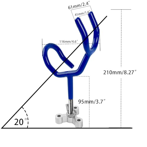 20 Degree Boat Fishing Rod Holder PVC Coated Steel Wire Pole Holders for Boats Anglers - color: Blue