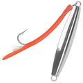 Diamond Jig Saltwater Fishing Lures Casting Jigging Spoon with Tube Tail Stainless Steel Hooks Trolling Lures Striped Bass Metal Jig for Deep Sea Surf Fishing Bottom Dragging Sinking - color: Red, size: 10 oz