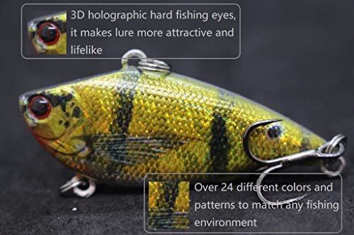 Minnow Crankbait for Bass Fishing Bass Lure Jerkbait Fishing Lures and Tackle Box - color: HL540KB