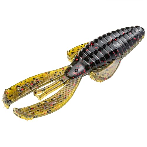 Strike King Rage Bug Fishing Lure, Soft Plastic Grub, Unique Design, Subtle Action - color: California Craw, size: 3"