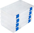 Medium Plastic Fishing Tackle Box Storage Organizer Box 3600 with Adjustable dividers Tackle Tray Parts Crafts Case 4 Pack