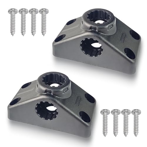 #2001 Deck Mounting Bracket, Rod Holder Base for Kayaks & Boats, Vertical/Horizontal Mount