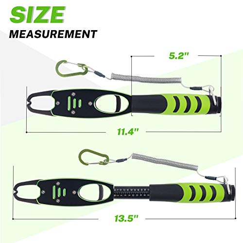 Night Cat Fish Lip Gripper With Scale 2 in 1 Aluminum Alloy Grabber Professional Fishing Tool Kit for Men
