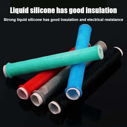 Fishing Rod Handle Cover, Silicone Fishing Pole Tube Sleeve with Non-Slip Design for 13mm-37mm Handle - color: Blue