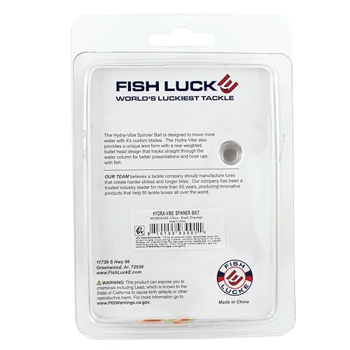 Luck E Strike Hydra-Vibe Spinner Bait with Custom Blades - color: Shell Cracker, size: 1/2 OZ