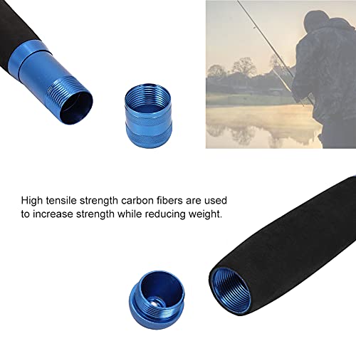 Fishing Rod Grip, Fishing Rod Spinning, EVA Foam Grips, Multi-Function Aluminium Alloy Fishing EVA Rod Handle Grip for DIY Rods Change(Blue)