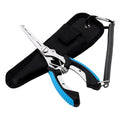 BOXOB Fishing Pliers, Metal Fishing Pliers Saltwater Fishing Pliers Hook Remover Needle Nose Pliers Fishing Multifunctional Tool Accessories Fishing Gear and Gifts for Men - style: Blue Handle