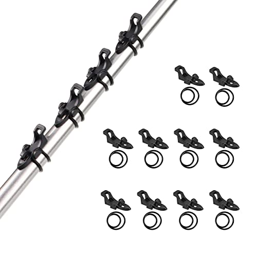 Booms Fishing Hook Keeper for Fishing Rod, HK1S Fishing Bait Holder with 2 Sizes Rubber Rings, 10 Sets or 20 Sets Options - style: 10 Sets