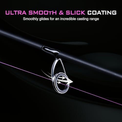 Goture Braided Fishing Line, 8-Strand and 4-Strand Ultra-Smooth UHMWPE Fiber, High Sensitivity Zero Stretch Abrasion Resistant Braid for Saltwater and Freshwater Fishing - color: F2:X 4 Solid Pink, size: 20LB(300yds)