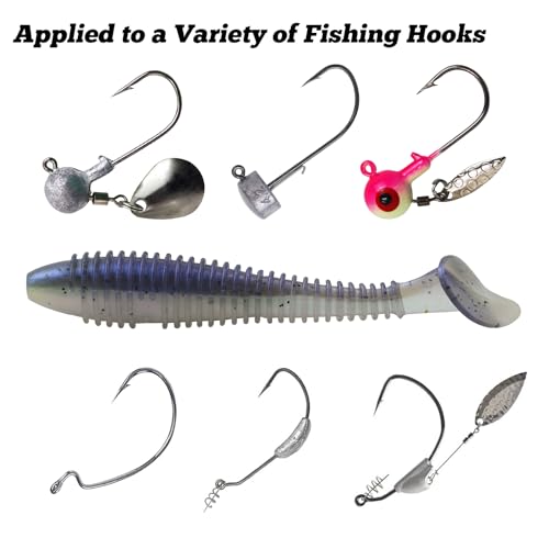 Paddle Tail Swimbaits, 2.5 inch/3inch Soft Lures Fishing Trout Crappie Bass for Freshwater and Saltwater 75PCS/60PCS - color: Junebug Purple, size: 3 inch, 60 PCs