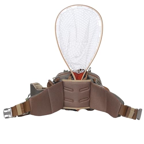 Fly Fishing Large Waist Pack with Water Bottle Holder, Wide Fanny Fishing Tackle Storage Bags