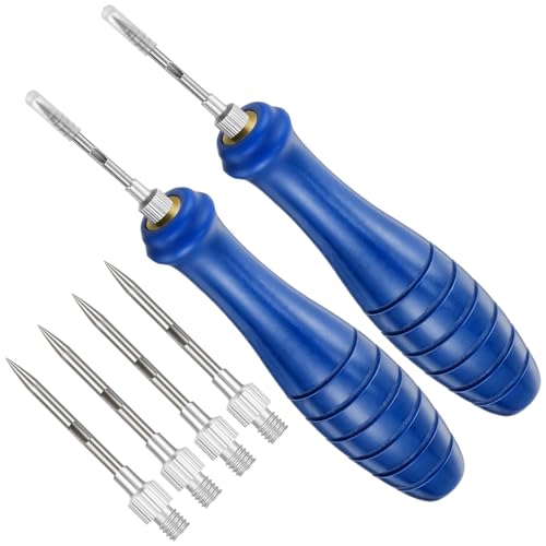 Feekoon Fish Venting Tool, Venting Kit for Deep Sea Fishes with Stainless Steel Needle, Fishing Tackle for Saltwater Fishing Fish Release and Return (Patented) - color: Blue Handle